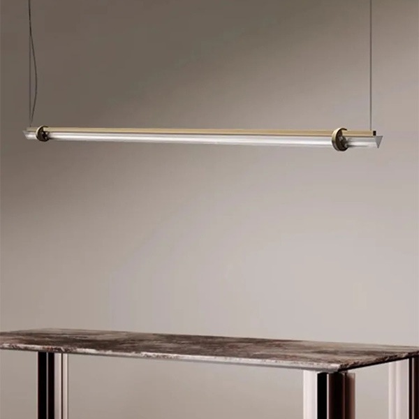 デザイン照明　モダンガラスペンダントライト　Gold／Copper（W1000／1200／1500mm）