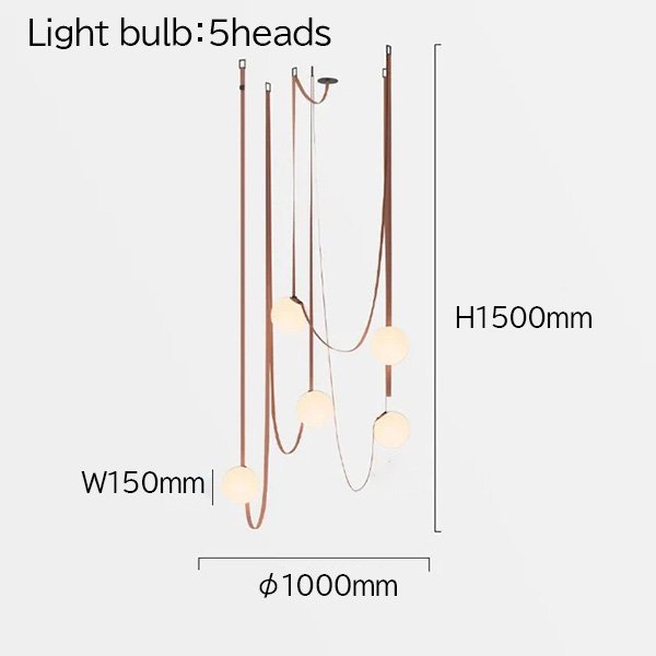 【XIWEIER】 インテリア照明 LEDペンダントライト ホワイト 3～7灯（φ800～φ1200mm）