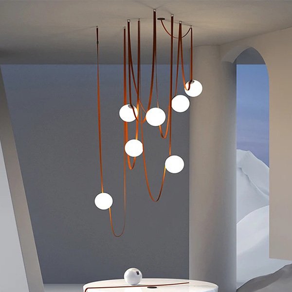 【XIWEIER】 インテリア照明 LEDペンダントライト ホワイト 3～7灯（φ800～φ1200mm）