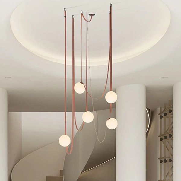 【XIWEIER】 インテリア照明 LEDペンダントライト ホワイト 3～7灯（φ800～φ1200mm）