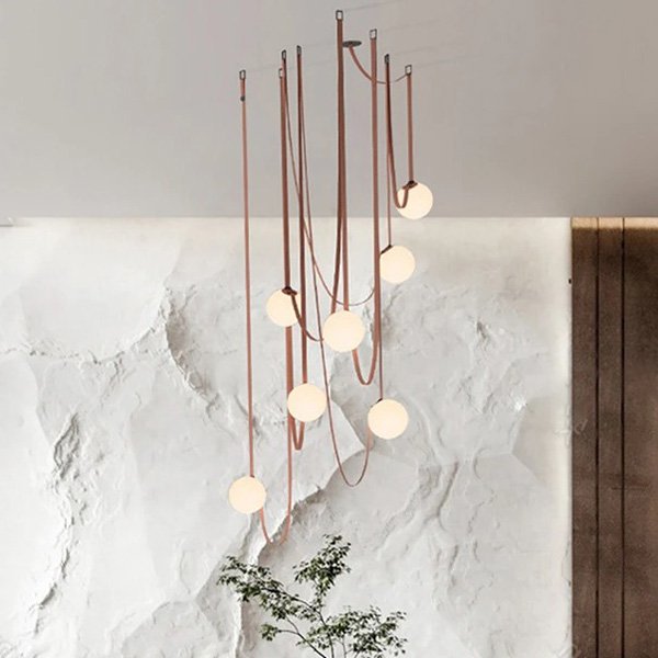 【XIWEIER】 インテリア照明 LEDペンダントライト ホワイト 3～7灯（φ800～φ1200mm）