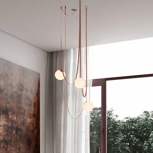 【XIWEIER】 インテリア照明 LEDペンダントライト ホワイト 3～7灯（φ800～φ1200mm）