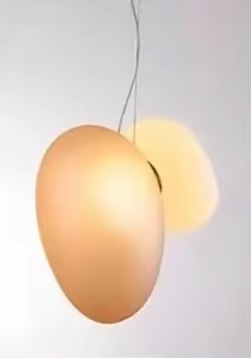 【リーズナブル】デザイン照明 LEDペンダントライト アンバー×ホワイト（W300×H300mm） 