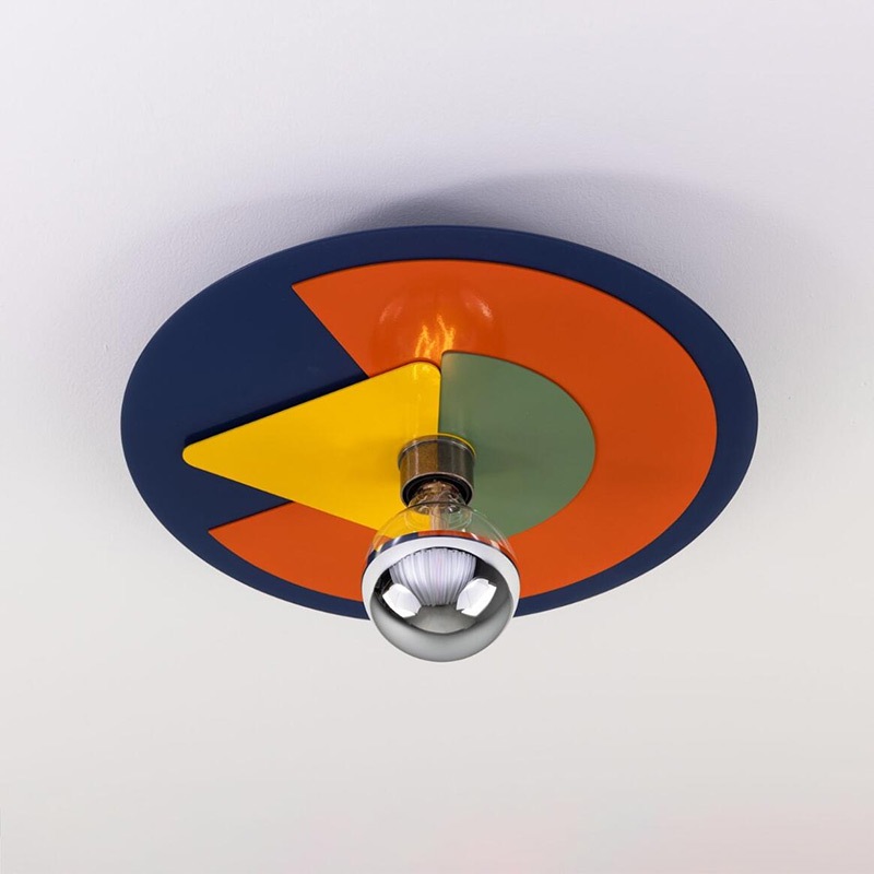 【Mullan】アイルランド「Neptune」カラフルディスク シーリングライト1灯（φ400×D95mm)