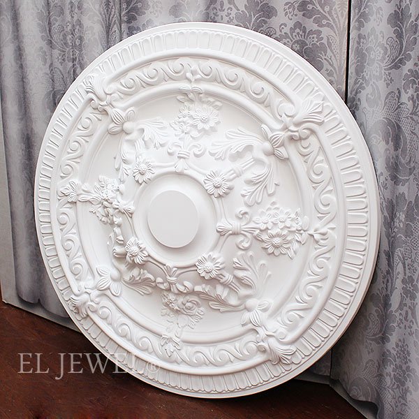 シャンデリアをよりエレガントに☆ シーリングメダリオン(Φ660×H75mm