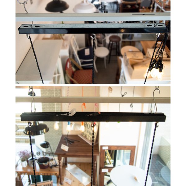 ホーローペンダントライト3灯・ブラック（W670mm）