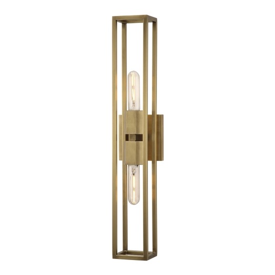 【50％OFF！】【1台在庫有！】デザイン照明 ブラケットライト 2灯 ゴールド (W165×H633mm)