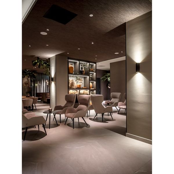 【MARETTI】オランダ・ウォールライト「GABLE」2灯 BLACK(W100×D105×H220mm)