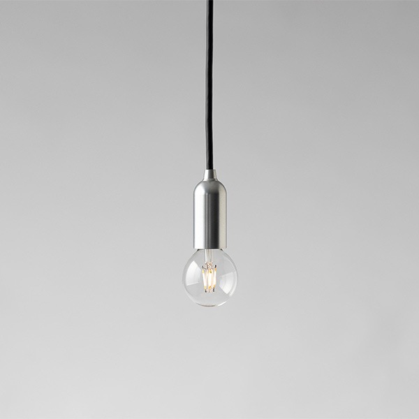 【国内メーカー】デザイン照明「muni」ペンダントライト　シルバー（φ30×H70mm）