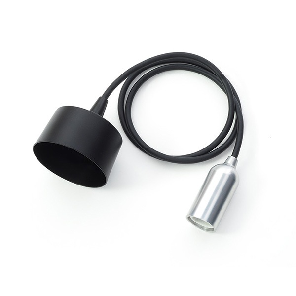 【国内メーカー】デザイン照明「muni」ペンダントライト　シルバー（φ30×H70mm）