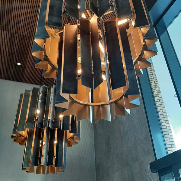 【MARETTI】オランダ・ペンダントライト「DUKE」5灯  BROWN（φ615×H650mm）