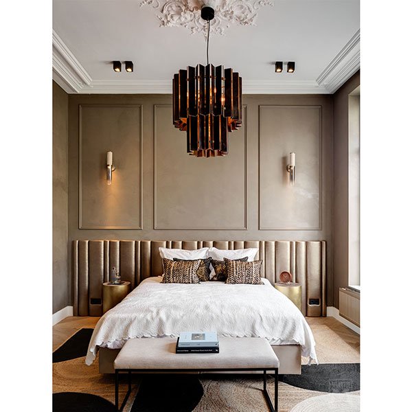 【MARETTI】オランダ・ペンダントライト「DUKE」5灯  BROWN（φ615×H650mm）