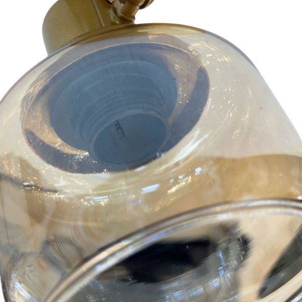 【2台在庫有！】【LUCIDE】ベルギー デザイン照明 シーリングライト「BJORN」Gold 1灯（W100×D140×H165mm）