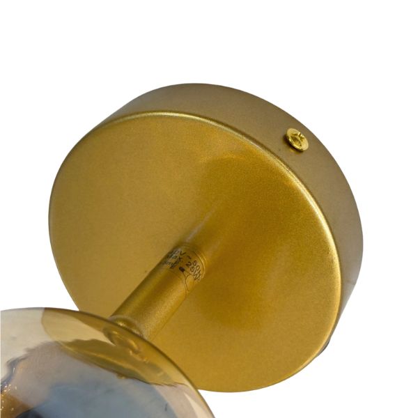 【2台在庫有！】【LUCIDE】ベルギー デザイン照明 シーリングライト「BJORN」Gold 1灯（W100×D140×H165mm）