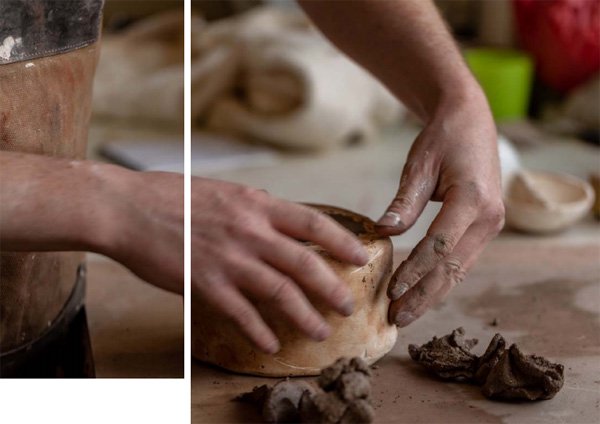 【Mullan】アイルランド・「SENNA」オーガニックセラミックペンダントライト1灯・BLUE EARTH（W120×H280mm）