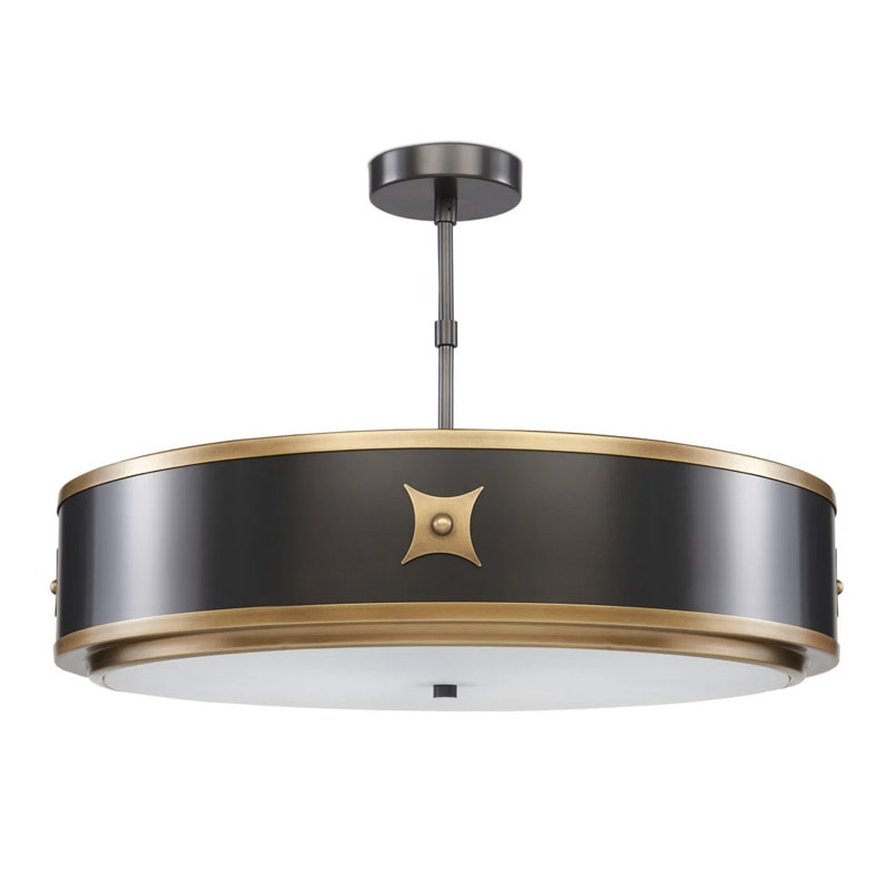 【CURREY】アメリカ・シーリングライト 3灯「Huntsman」ブラック（φ622×H450mm）