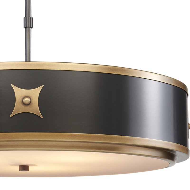 【CURREY】アメリカ・シーリングライト 3灯「Huntsman」ブラック（φ622×H450mm）