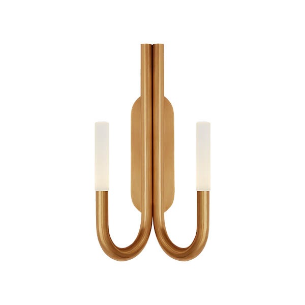 【Visual Comfort】アメリカ・ウォールライト「Rousseau Double Wall Sconce」LED ゴールド・エッチングクリスタル（W254×D127×H508mm）