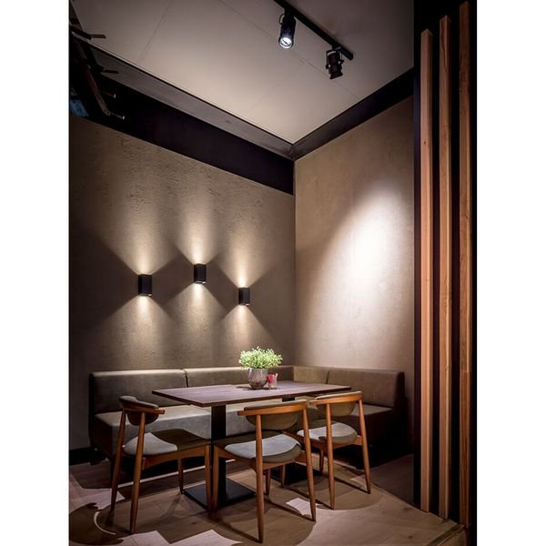 【MARETTI】オランダ・ウォールライト「INLET」2灯 BLACK（φ102×H200mm）