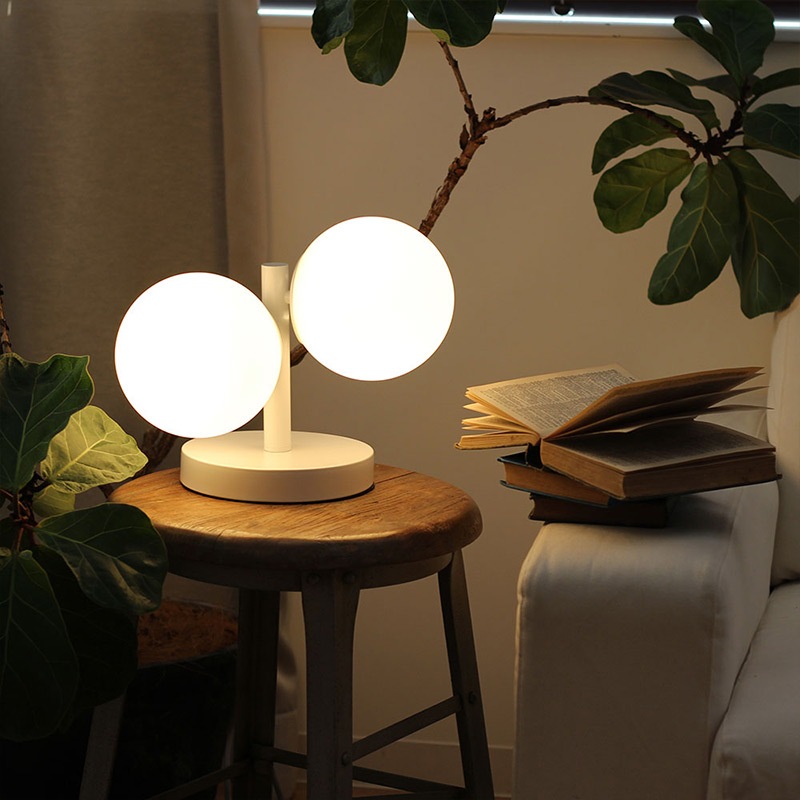 BRID】モダン照明 ガラスボール LEDテーブルライト「TINY GLASS TABLE