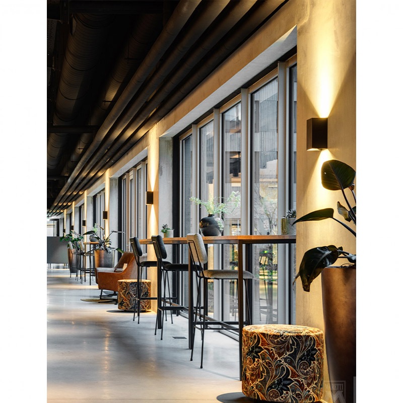 【MARETTI】オランダ・ウォールライト「INLET」2灯 BLACK（φ102×H200mm）