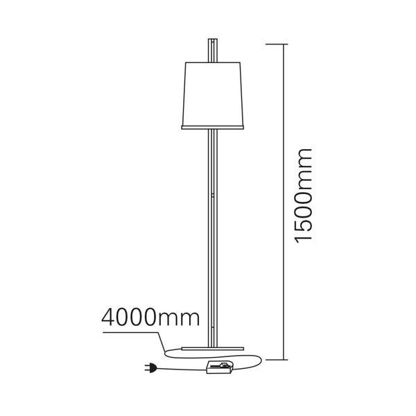 【MARETTI】オランダ・シェードフロアランプ「KLAAR」1灯  BLACK（H1500mm）