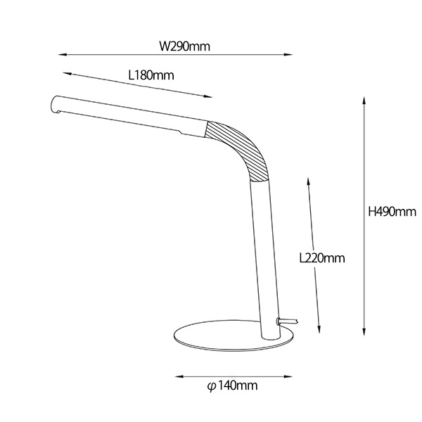 【LUCIDE】ベルギー デザイン照明 テーブルライト「GILLY」Black(W290×H490mm)