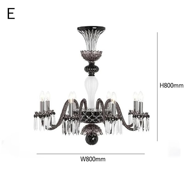 デザイン照明　LEDクリスタルシャンデリア　8灯　全5色（W800×H800mm）