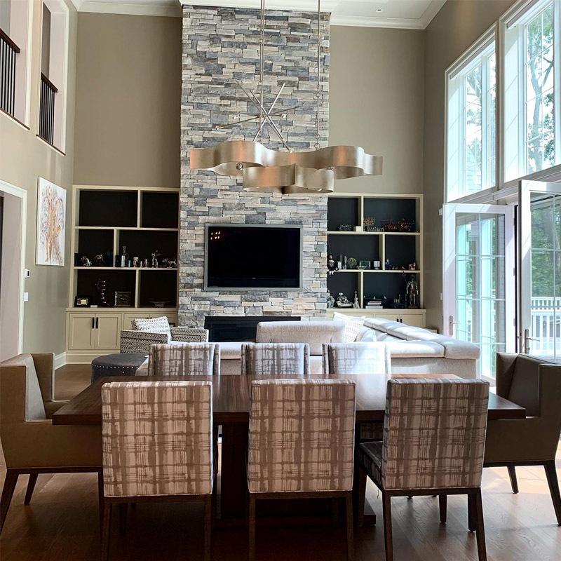 【CURREY】アメリカ・シーリングシャンデリア 6灯「Grand Lotus」シルバー（W1282×D596×H336mm）