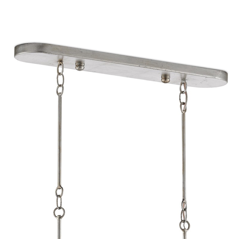 【CURREY】アメリカ・シーリングシャンデリア 6灯「Grand Lotus」シルバー（W1282×D596×H336mm）