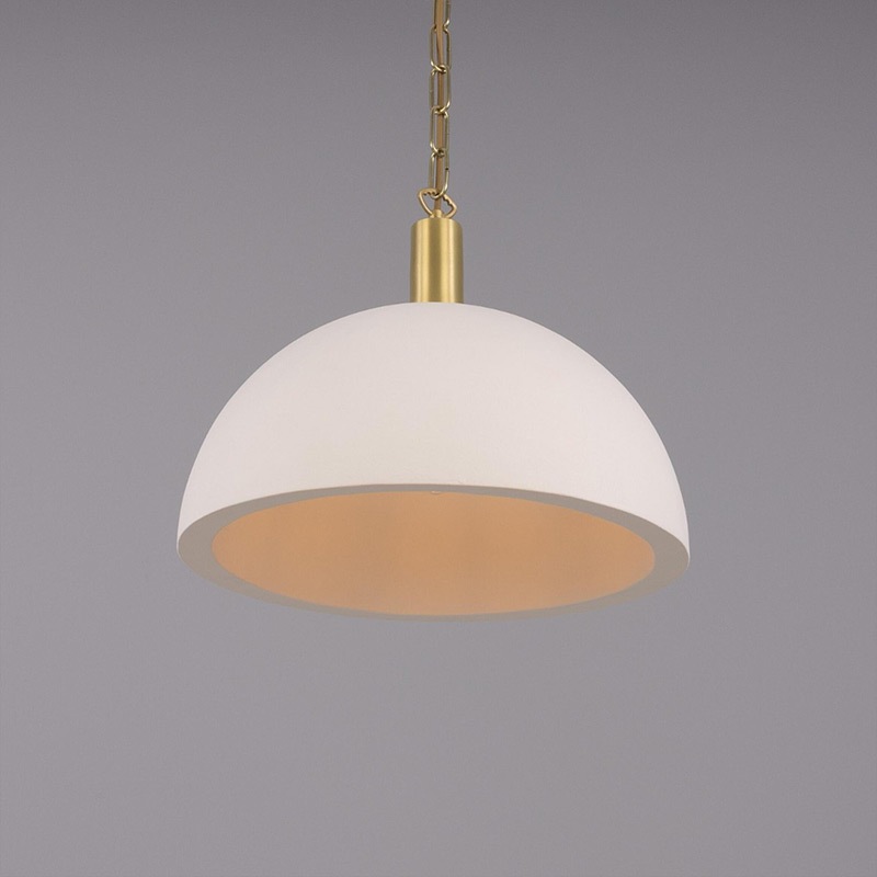 【Mullan】アイルランド「Kauri」セラミックドームペンダントライト1灯（φ370×H280mm）Matte White
