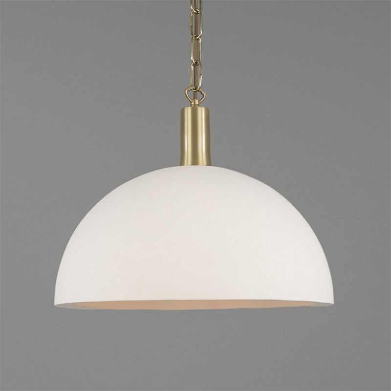 【Mullan】アイルランド「Kauri」セラミックドームペンダントライト1灯（φ370×H280mm）Matte White