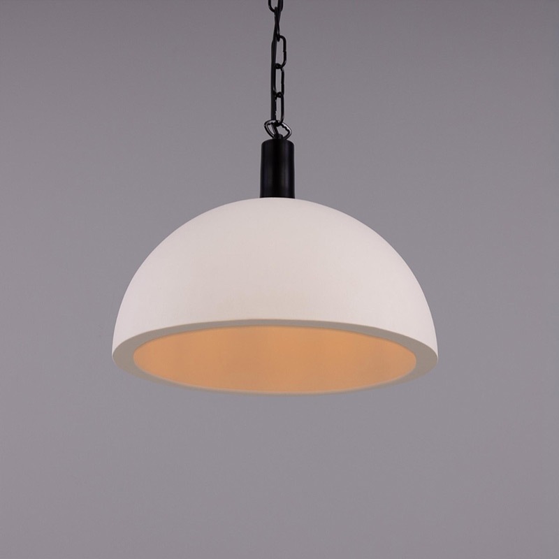 【Mullan】アイルランド「Kauri」セラミックドームペンダントライト1灯（φ370×H280mm）Matte White