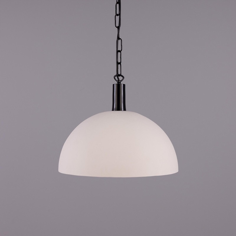 【Mullan】アイルランド「Kauri」セラミックドームペンダントライト1灯（φ370×H280mm）Matte White