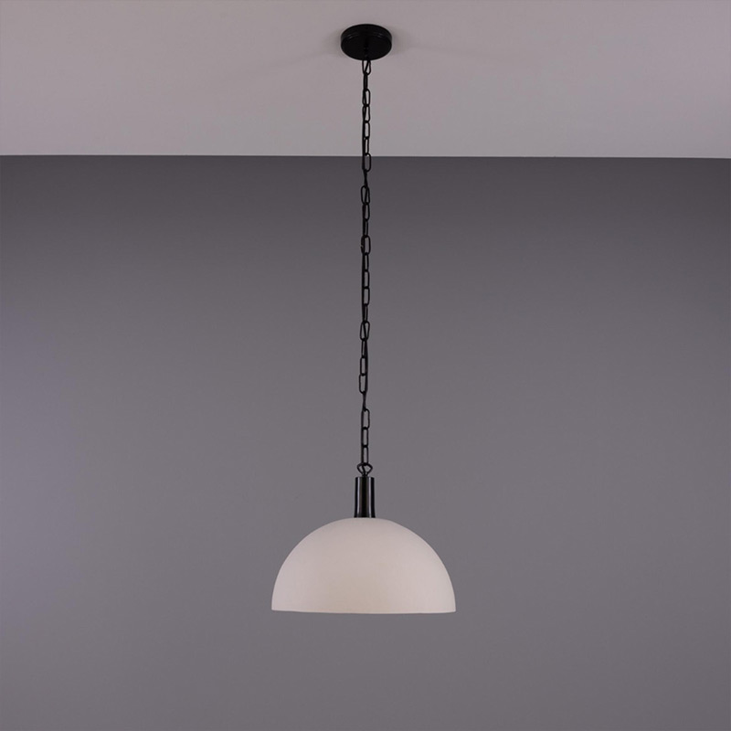 【Mullan】アイルランド「Kauri」セラミックドームペンダントライト1灯（φ370×H280mm）Matte White