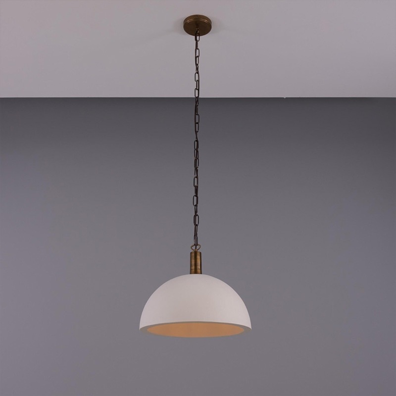 【Mullan】アイルランド「Kauri」セラミックドームペンダントライト1灯（φ370×H280mm）Matte White