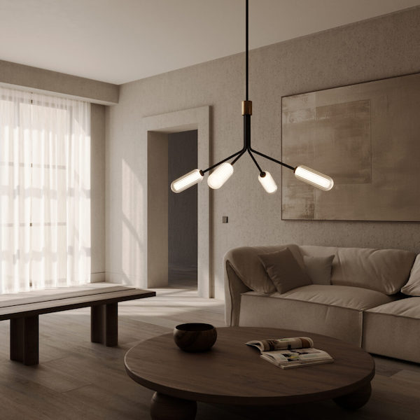 【aromas】 スペイン・インテリア照明「LARI」ペンダントライト ブラック／ブラウン／グレー／オレンジ（H180mm)