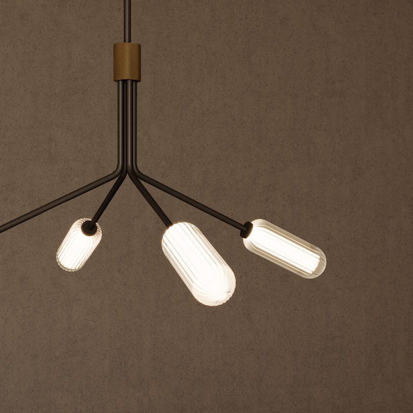 【aromas】 スペイン・インテリア照明「LARI」ペンダントライト ブラック／ブラウン／グレー／オレンジ（H180mm)