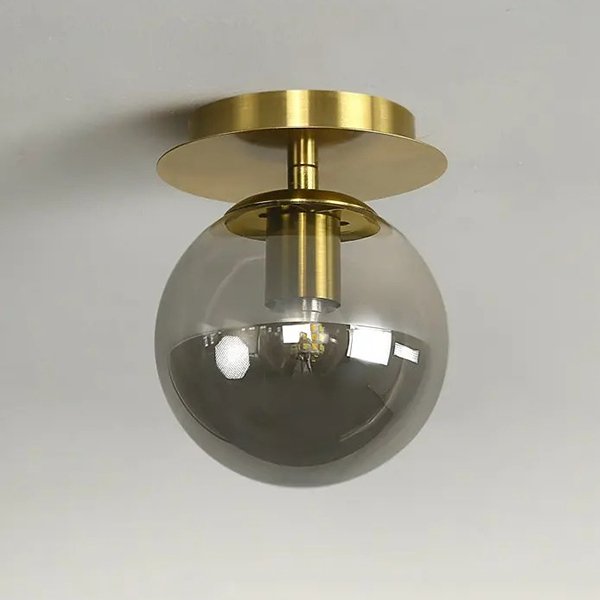 リーズナブル】インテリア照明 ガラスボールシーリングライト ブラック