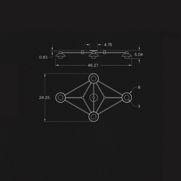 【ALLIED MAKER】 アメリカ・インテリア照明「Archipelago 4 Surface」ウォールライト 4灯 カスタムカラー (W1177×D127×H743mm)