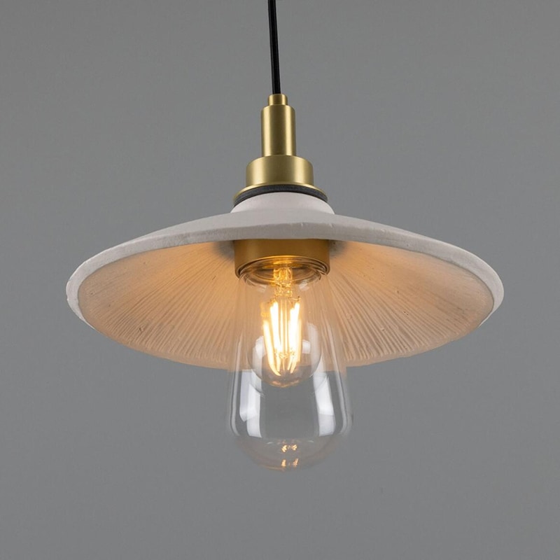 【Mullan】アイルランド「Pyrus-Organic Ceramic Bathroom」ペンダントライト 1灯 マットホワイト(D270×H137mm)