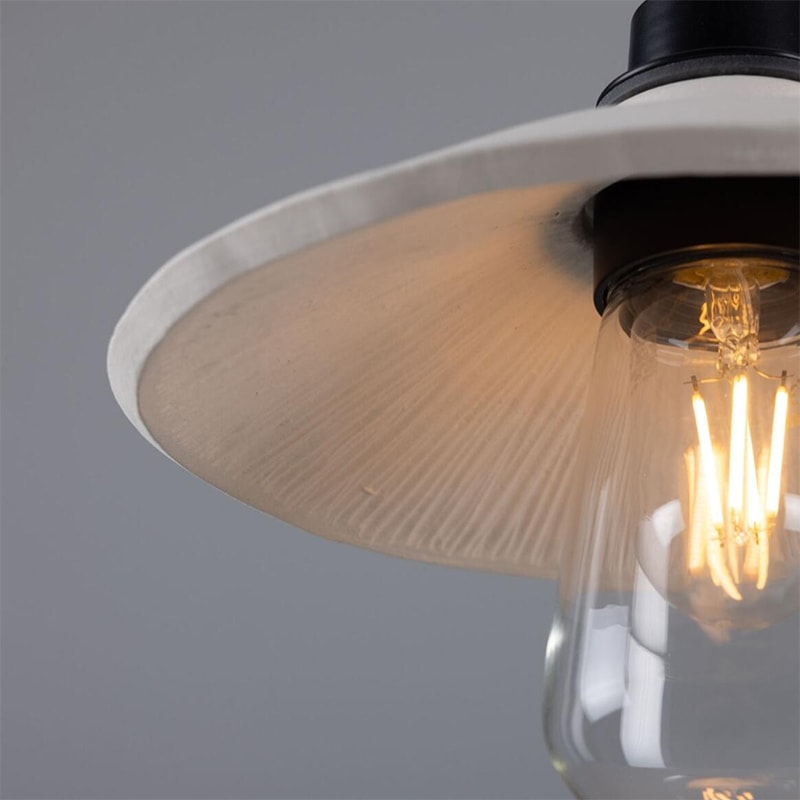 【Mullan】アイルランド「Pyrus-Organic Ceramic Bathroom」ペンダントライト 1灯 マットホワイト(D270×H137mm)