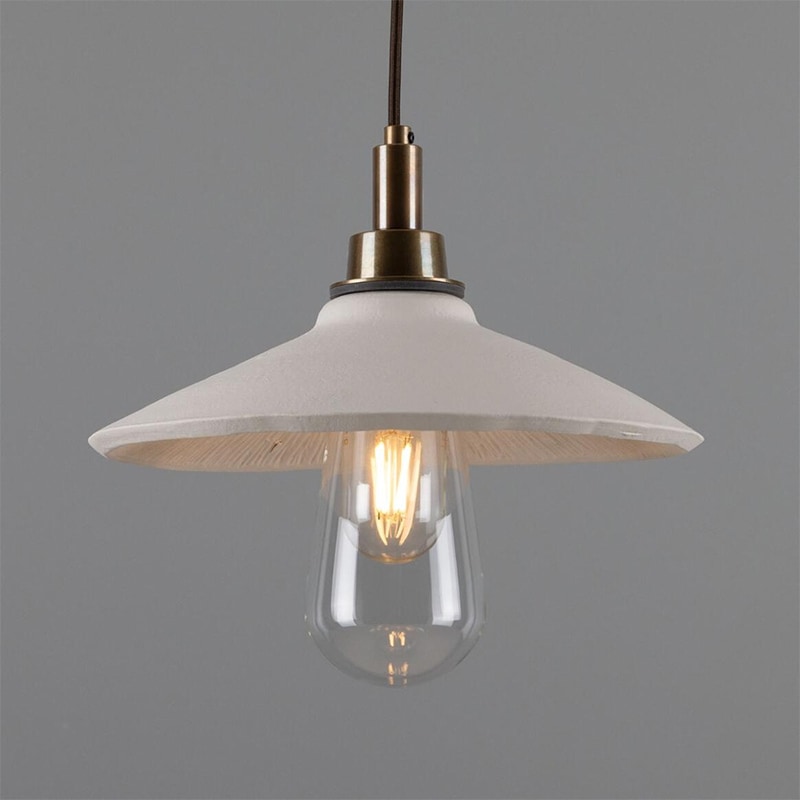 【Mullan】アイルランド「Pyrus-Organic Ceramic Bathroom」ペンダントライト 1灯 マットホワイト(D270×H137mm)