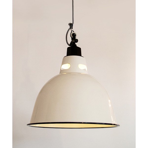 ホーローランプ1灯・アイボリーホワイト（φ362mm）