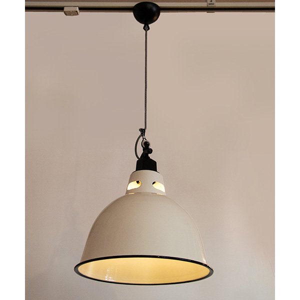 ホーローランプ1灯・アイボリーホワイト（φ362mm）