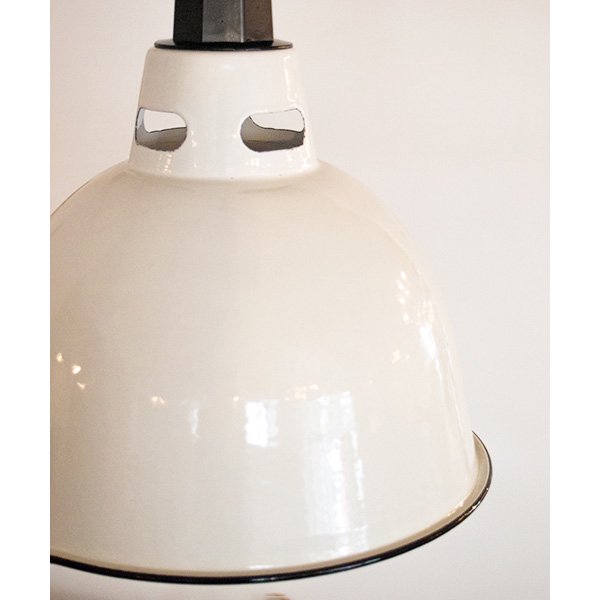 ホーローランプ1灯・アイボリーホワイト（φ362mm）