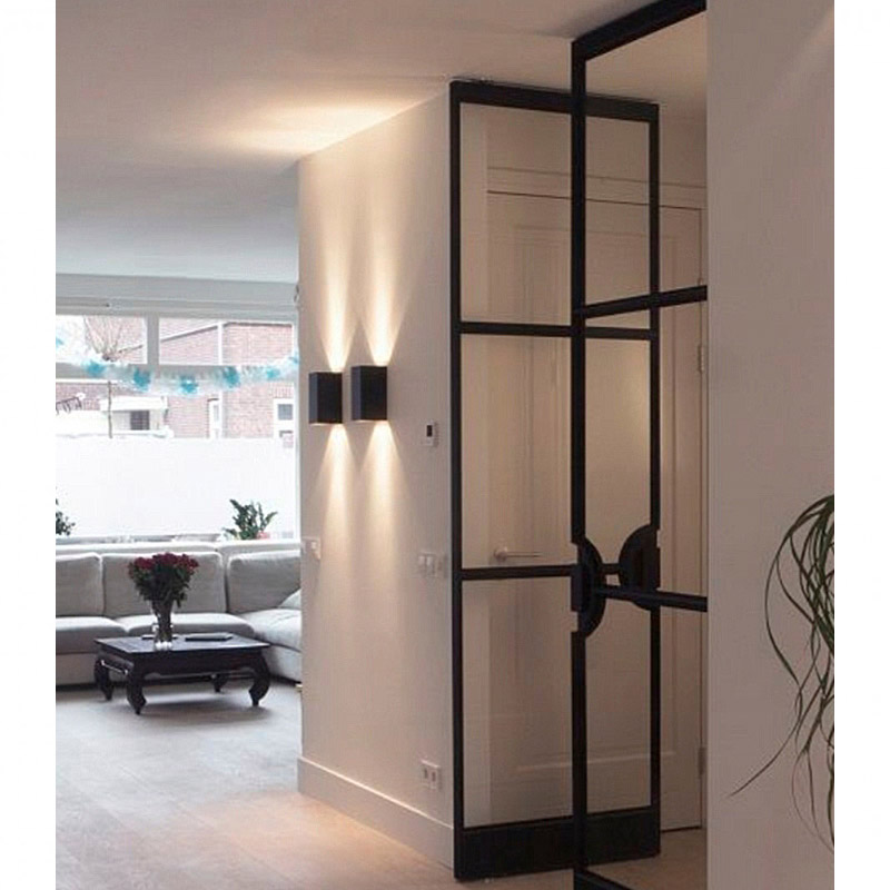 【MARETTI】オランダ・ウォールライト「INLET」2灯 BLACK×GOLD（φ102×H200mm）