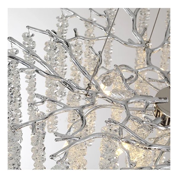 SaloEElaitte】クリスタルシャンデリア スクエア型 ゴールド／シルバー