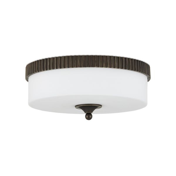 【CURREY】アメリカ・デザインLEDシーリングライト「Bryce」1灯 ブロンズ×ホワイト (Φ413×H153mm)