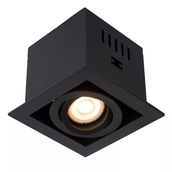 【LUCIDE】ベルギー デザイン照明 シーリングライト「CHIMNEY」Black 1灯（W115×D115×H93mm）